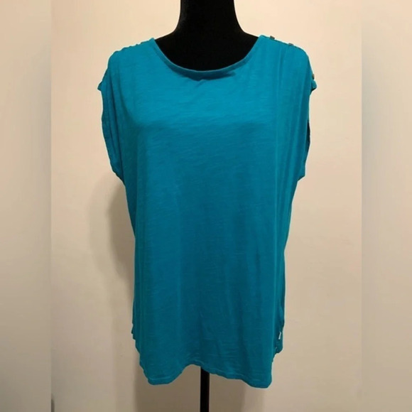 THE NORTH FACE Cap Sleeve Button on Shoulders‎ Shirt in Teal - Picture 1 of 8